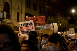 <p>Protestas de los jóvenes contra el gobierno de Perú el pasado 12 de noviembre.</p>