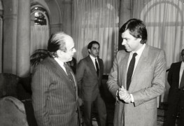 <p>El presidente de la Generalitat, Jordi Pujol, y el presidente del Gobierno, Felipe González, en 1983.</p>