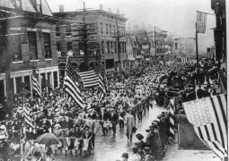 <p>Manifestación en Lawrence (Massachusetts) durante la huelga de 1912.</p>