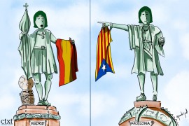 <p>Trío de Colón, independentismo catalán, elecciones </p>