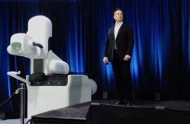 <p>Elon Musk en la presentación del implante de Neuralink.</p>