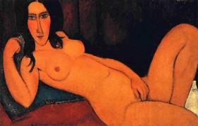 <p>Desnudo reclinado con el pelo suelto. Amadeo Modigliani (1917).</p>