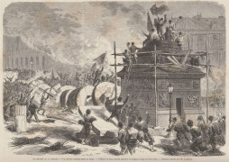 <p>París durante la Comuna, Le Monde Illustré, mayo de 1871.</p>