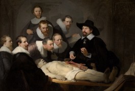 <p>La lección de anatomía del Dr. Nicolaes Tulp. (Rembrandt, 1632)</p>