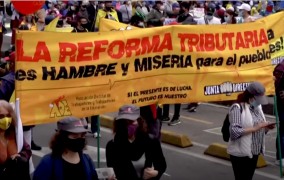 <p>Protestas en Colombia contra la reforma tributaria del Gobierno (28 de abril de 2021).</p>