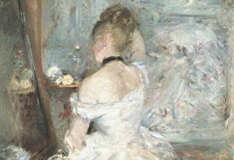<p>Mujer en su baño (Berthe Morisot, 1875).</p>