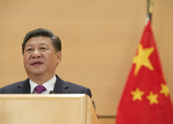 <p>El presidente de China, Xi Jinping, en la sede de la ONU en Ginebra en 2017.</p>