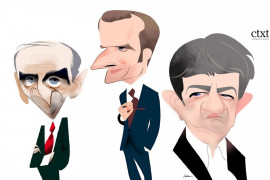 <p>Éric Zemmour, Emmanuel Macron y Jean-Luc Mélenchon.</p>