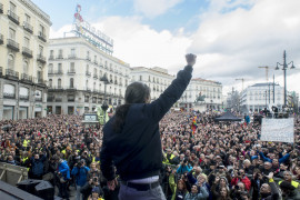 <p><em>La marcha del cambio</em> (manifestación en Sol en 2015).</p>