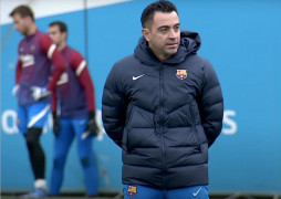 <p>Xavi Hernández en su segunda jornada como entrenador del Barça.</p>