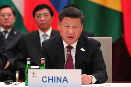 <p>El presidente de China, Xi Jinping, en una reunión informal de los Jefes de Estado y de Gobierno del BRICS en 2017.</p>
