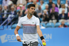 <p>Djokovic en el Torneo de Eastbourne (Inglaterra) de 2017.</p>
