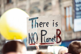 <p>Pancarta en una manifestación en Erlangen (Alemania) durante la Huelga Mundial por el Clima de 2019.</p>