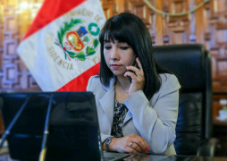 <p>Mirtha Vásquez, presidenta del Consejo de Ministros de Perú, en su despacho.</p>
