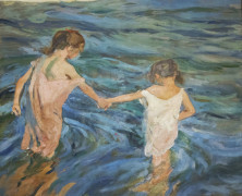 <p>'Niñas en el mar', de Joaquín Sorolla.</p>