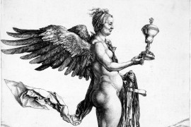 <p>Grabado de la diosa griega Némesis (1502).</p>