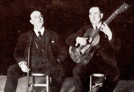 <p>El cantaor Antonio Chacón y el guitarrista Ramón Montoya.</p>