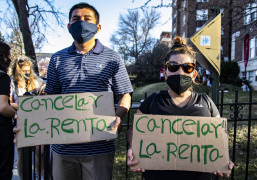 <p>Protestas en EE.UU. por la cancelación del pago del alquiler o la hipoteca durante la pandemia. </p>