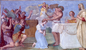 <p>‘El sacrificio de Ifigenia’. Domenichino, 1609</p>