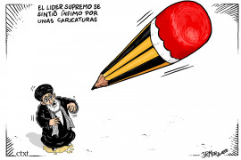 <p>El ayatolá y las caricaturas.</p>