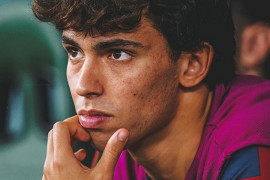 <p>João Félix, durante un partido con la selección portuguesa. </p>