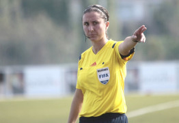 <p>Marta Frías Acedo durante un partido. </p>