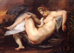 <p>'Leda y el cisne'. Copia de Pedro Pablo Rubens de una obra perdida de Miguel Ángel.</p>