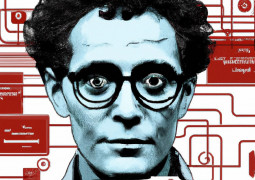 <p>Antonio Gramsci futurista, inteligencia artificial. Generado mediante DALL-E. Imagen recortada.</p>
