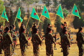 <p>Luchadoras kurdas del YPG.</p>