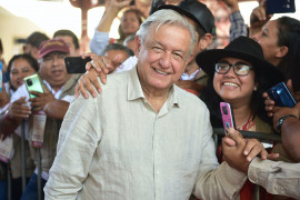 <p>Andrés Manuel López Obrador, durante reunión estatal del Banco del Bienestar en Nayarit. <strong>/ Presidencia de México</strong></p>