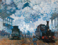 <p><em>La Gare Saint-Lazare: llegada de un tren</em>  <strong>/ Oscar-Claude Monet</strong><strong></strong></p>