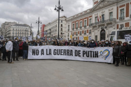 <p>Manifestación contra la guerra de Ucrania en Madrid, 20 de marzo de 2022. / <strong>Wikimedia Commons</strong></p>