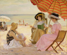 <p><em>La playa.</em> Alfred Victor Fournier (1929).</p>
