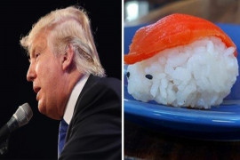 <p>Los usuarios de las redes han comparado el peinado de Trump con una pieza de sushi. / <strong>Internet</strong></p>