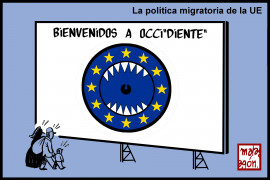 <p>Política migratoria. / <strong>Malagón</strong></p>