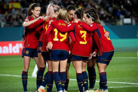 <p>Las jugadoras de la selección española de fútbol celebran un gol. / <strong>Twitter (@SEFutbolFem)</strong></p>