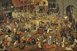 <p><em>El combate entre Don Carnal y Doña Cuaresma</em>, de Pieter Brueghel (1559). / <strong>Wikimedia Commons</strong></p>