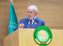 <p>El presidente de Brasil, Lula da Silva, en la apertura de la Cumbre de la Unión Africana. /<strong> Ricardo Stuckert / PR</strong></p>
