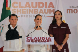 <p>Claudia Sheinbaum, durante un acto en Yucatán, el pasado 15 de marzo de 2024. / <strong>@Claudiashein</strong></p>