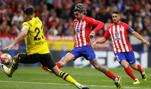 <p>Rodrigo de Paul marcó el primer tanto del encuentro. / <strong>Atlético de Madrid</strong></p>