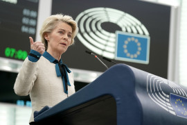 <p>La presidenta de la Comisión, Ursula von der Leyen, en el Parlamento Europeo en enero de 2023. / <strong>Andrea Adriani CC-BY-4.0 </strong></p>