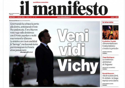 <p>Portada del dos de julio del periódico italiano <em>Il Manifesto.</em></p>
