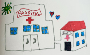 <p><em>Boceto de hospital</em> (2024) de Perla Zúñiga.</p>