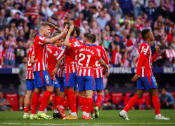 <p>El Atleti celebra uno de los goles de Sorloth. / <strong>Atlético de Madrid</strong></p>