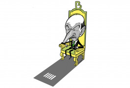 <p>Caricatura de Rodrigo Rato realizada por Malagón en 2015. </p>