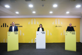 <p>Debate entre Oriol Junqueras y Xavier Godàs, candidatos a la presidencia de ERC, el 12 de diciembre. / <strong>ERC</strong></p>