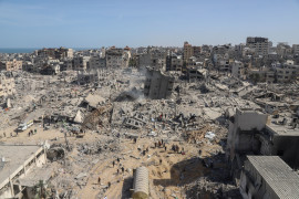 <p>Destrucción causada por los bombardeos israelíes sobre Gaza a principios de 2023. / <strong>Mohammed Hajjar</strong></p>