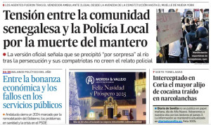 <p>Portada del <em>Diario de Sevilla</em> del 31 de diciembre de 2024.</p>