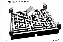 <p><em>Acceso a la vivienda</em>. / <strong>J. R. Mora</strong></p>