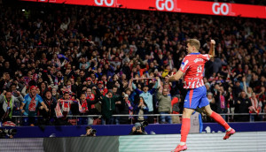 <p>Sorloth celebra el gol de los rojiblancos. / <strong>Club Atlético de Madrid</strong></p>